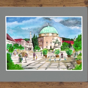 Pécs főtér, Pécs - otthon & életmód - dekoráció - kép & falikép - kép & falikép - Meska.hu