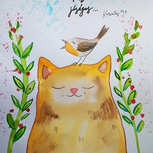 EREDETI akvarell festmény,ajándék,grafika, Művészet, Festmény, Akvarell, Festészet, Fotó, grafika, rajz, illusztráció, MESKA