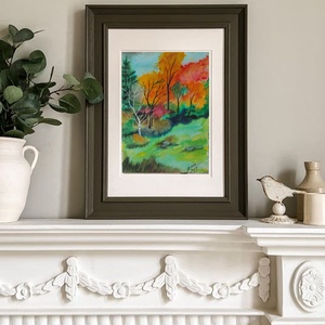 Októberi erdő EREDETI akvarell festmény, Művészet, Festmény, Akvarell, Festészet, Fotó, grafika, rajz, illusztráció, MESKA