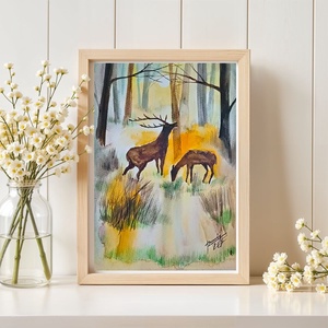 Ketten EREDETI akvarell festmény, természet, Művészet, Grafika & Illusztráció, Művészi nyomat, Festészet, Fotó, grafika, rajz, illusztráció, MESKA