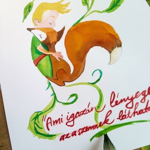 Kis herceg akvarellnyomat festmény - művészet - festmény - akvarell - Meska.hu