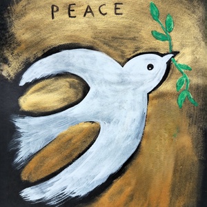 Béke Festett grafika - Meska.hu