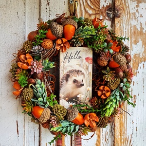 Őszi ajtódísz sünivel - otthon & életmód - dekoráció - ajtó- és ablak dekoráció - ajtódísz & kopogtató - Meska.hu Őszi ajtódísz sünivel - otthon & életmód - dekoráció - ajtó- és ablak dekoráció - ajtódísz & kopogtató - Meska.hu