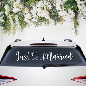 Just Married Autó Felirat, Friss Házasok Felirat, Esküvői Felirat, Esküvői Matrica, Olcsó Esküvői Dekoráció, Autómatrica, Esküvő, Dekoráció, Helyszíni dekor, Fotó, grafika, rajz, illusztráció, Ez a matrica tökéletes választás ha jelezni szeretnétek az autótokon, hogy friss házasok vagytok, a..., MESKA