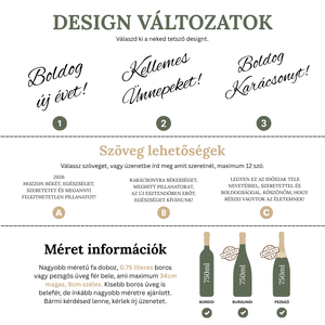 Egyedi Pezsgős doboz, Karácsonyi Ajándék, Újévi köszöntő,  Fadoboz, Szülőköszöntő bortartó, Feliratozott fa boros doboz - otthon & életmód - konyhafelszerelés, tálalás - italos kellékek - boros díszdoboz - Meska.hu