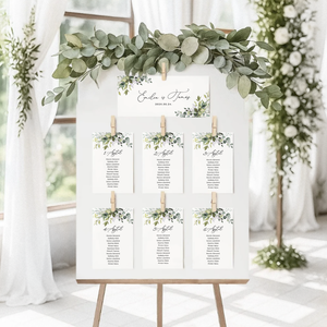 Ültetési rend, Esküvői Asztalszám, Greenery Asztalszám, Esküvő Asztal, Ültetésirend, Ülésrend - esküvő - meghívó & kártya - ültetési rend - Meska.hu