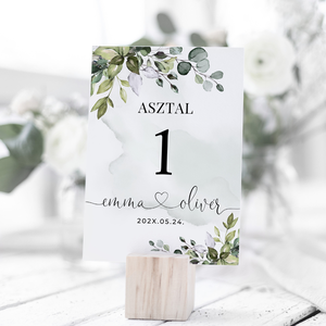 Esküvői Asztalszám, Greenery Asztalszám, Esküvő Asztal, Asztal jelzés esküvőre, Asztalszám kártya, - Meska.hu