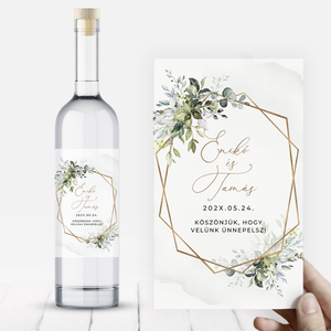 Arany És Zöld Pálinkás Üvegcímke, Geometrikus Esküvői Címke, Esküvői Pálinkás Matrica, Pálinka Címke, Pálinkás Címke - Meska.hu