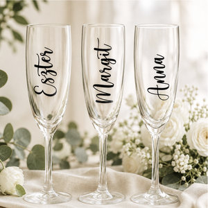 Esküvői Pezsgős Pohár Matrica, Névre Szóló Pohár, Bridesmade Party, Koszorúslány Pohár, Lánybúcsú Ajándék, Pohár matrica - Meska.hu
