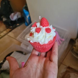 Áfonyás-vaníliás muffin gyertya - otthon & életmód - gyertya, illat, aroma - gyertya - Meska.hu