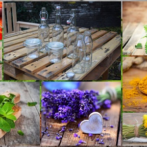 Gyógynövényes fürdősó, csatos üveges, közepes méret - szépségápolás - szappan & fürdés - fürdősó, fürdőgolyó, habfürdő - Meska.hu