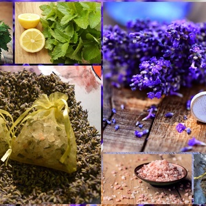 Gyógynövényes fürdősó, üveges, közepes méret - szépségápolás - szappan & fürdés - fürdősó, fürdőgolyó, habfürdő - Meska.hu