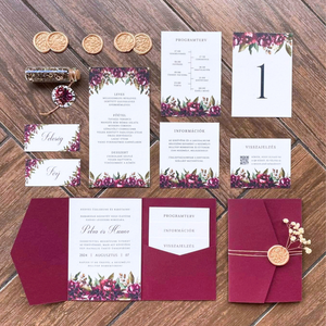 Egyedi zsebes esküvői meghívó - esküvő - meghívó & kártya - meghívó - Meska.hu