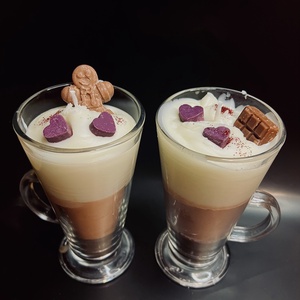 Latte gyertya, Otthon & Életmód, Gyertya, illat, aroma, Gyertya, Gyertya-, mécseskészítés, MESKA