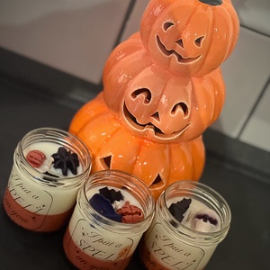 Mini halloween  - otthon & életmód - gyertya, illat, aroma - gyertya - Meska.hu