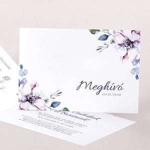 PURPLE - BLUE esküvői meghívó - esküvő - meghívó & kártya - meghívó - Meska.hu