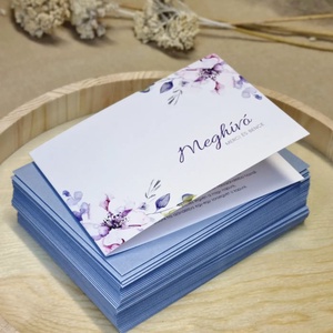 PURPLE - BLUE esküvői meghívó - esküvő - meghívó & kártya - meghívó - Meska.hu