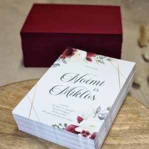 BURGUNDY esküvői meghívó - esküvő - meghívó & kártya - meghívó - Meska.hu