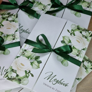 WHITE GREEN esküvői meghívó - Meska.hu