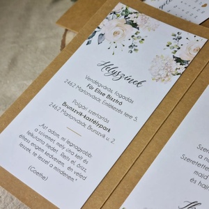 GREENERY WHITE FLOWER esküvői meghívó - esküvő - meghívó & kártya - meghívó - Meska.hu