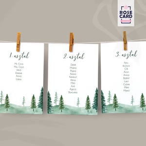 FOREST ültetési rend, Esküvő, Meghívó & Kártya, Ültetési rend, Papírművészet, Fotó, grafika, rajz, illusztráció, MESKA