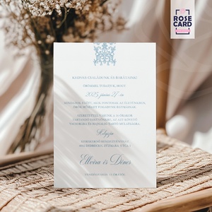 LIGHT BLUE esküvői meghívó - esküvő - meghívó & kártya - meghívó - Meska.hu