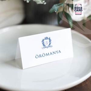 BLUE ROMANTIC ültetőkártya, Esküvő, Meghívó & Kártya, Ültetési rend, Papírművészet, Fotó, grafika, rajz, illusztráció, MESKA
