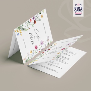 WILDFLOWER esküvői meghívó, Esküvő, Meghívó & Kártya, Meghívó, Fotó, grafika, rajz, illusztráció, Papírművészet, MESKA