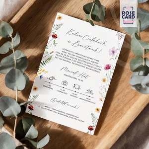 WILDFLOWER esküvői meghívó - esküvő - meghívó & kártya - meghívó - Meska.hu