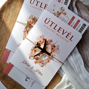 ÚTLEVÉL esküvői meghívó, Esküvő, Meghívó & Kártya, Meghívó, Papírművészet, Fotó, grafika, rajz, illusztráció, MESKA