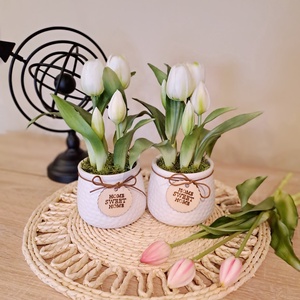 Tulipános asztaldísz - Meska.hu