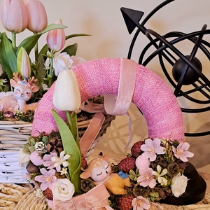 Őzikés tavaszi ajtódísz - Meska.hu