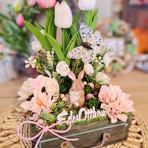 Nyuszi fiók asztaldísz - otthon & életmód - dekoráció - asztal és polc dekoráció - asztaldísz - Meska.hu