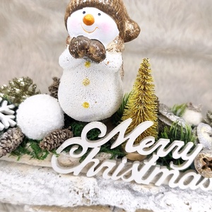 Hóemberkés karácsonyi asztaldísz - karácsony - adventi díszek - adventi asztaldísz - Meska.hu
