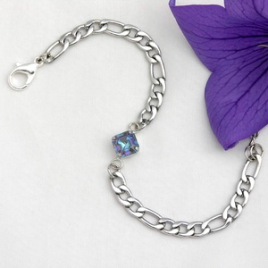 Swarovski kristályos ezüst színű karkötő  új kristály kollekcióból - ékszer - karkötő - lánc karkötő - Meska.hu