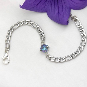 Swarovski kristályos ezüst színű karkötő  új kristály kollekcióból - ékszer - karkötő - lánc karkötő - Meska.hu