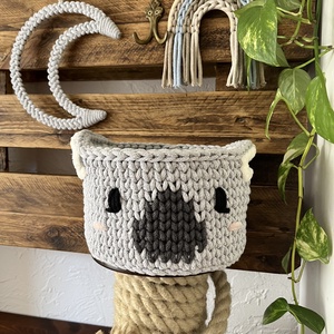 Horgolt koala tároló - otthon & életmód - babaszoba, gyerekszoba - játéktároló - Meska.hu