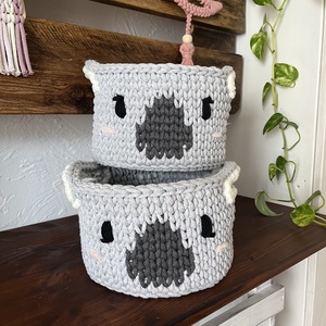 Horgolt koala tároló - otthon & életmód - babaszoba, gyerekszoba - játéktároló - Meska.hu