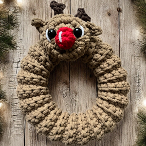 Horgolt szarvas kopogtató és makramé fali dísz - Meska.hu