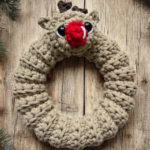 Horgolt rénszarvas fali dísz - Meska.hu