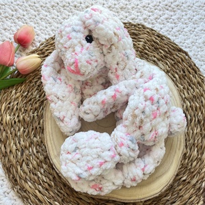 Horgolt plüss nyuszi alvóka - Meska.hu