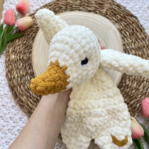 Horgolt plüss liba alvóka - baba - mama - baba játékok - szundikendő, alvóka - Meska.hu