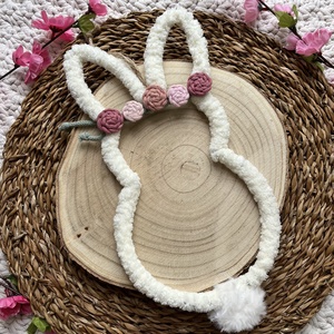 Nyuszi fali dekoráció/ajtó kopogtató � tavaszi, húsvéti dekoráció - otthon & életmód - dekoráció - fali és függő dekoráció - falra akasztható dekor - Meska.hu