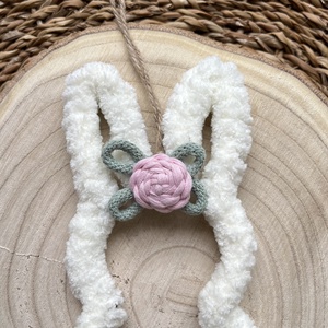 Nyuszi fali dekoráció/ajtó kopogtató � tavaszi, húsvéti dekoráció - otthon & életmód - dekoráció - fali és függő dekoráció - falra akasztható dekor - Meska.hu