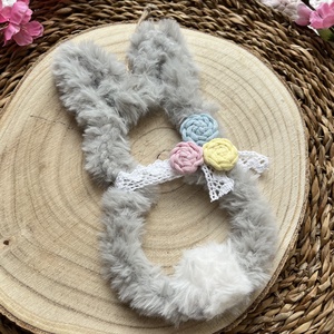 Nyuszi fali dekoráció/ajtó kopogtató � tavaszi, húsvéti dekoráció - otthon & életmód - dekoráció - fali és függő dekoráció - falra akasztható dekor - Meska.hu