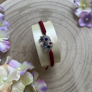 Elefánt medálos csomózott karkötő � állítható méret - Meska.hu