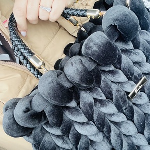 Roxanique Noir Velvet Fonott Kézitáska - táska & tok - kézitáska & válltáska - alkalmi táska - Meska.hu