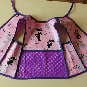  Cica mintás kislány kötény - otthon & életmód - konyhafelszerelés, tálalás - konyhai textil - kötény - Meska.hu