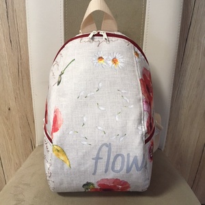 Pipacsos hátitáska/ vízlepergető anyag - táska & tok - hátizsák - hátizsák - Meska.hu