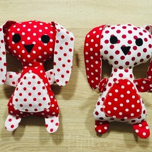 Pöttyös nyuszik - játék & sport - plüssállat & játékfigura - nyuszi - Meska.hu